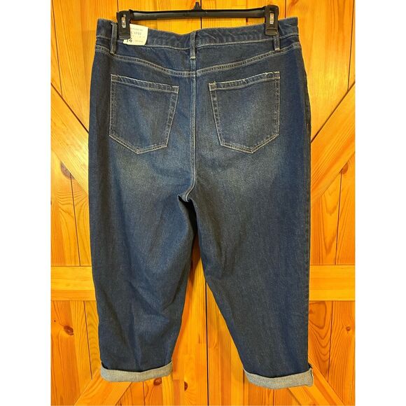 Lane Bryant Jeans Womens Size 14 Capri Boyfriend Dark Wash nwt (0911) - Picture 5 of 10